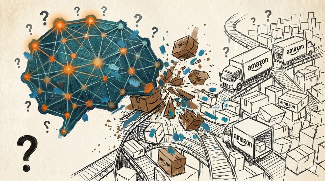 Concept illustration of an AI shopping agent assisting a blind user through an online checkout flow